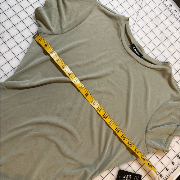 Express Light Olive Midi Bodycon Dress size M - Picture 3 of 5